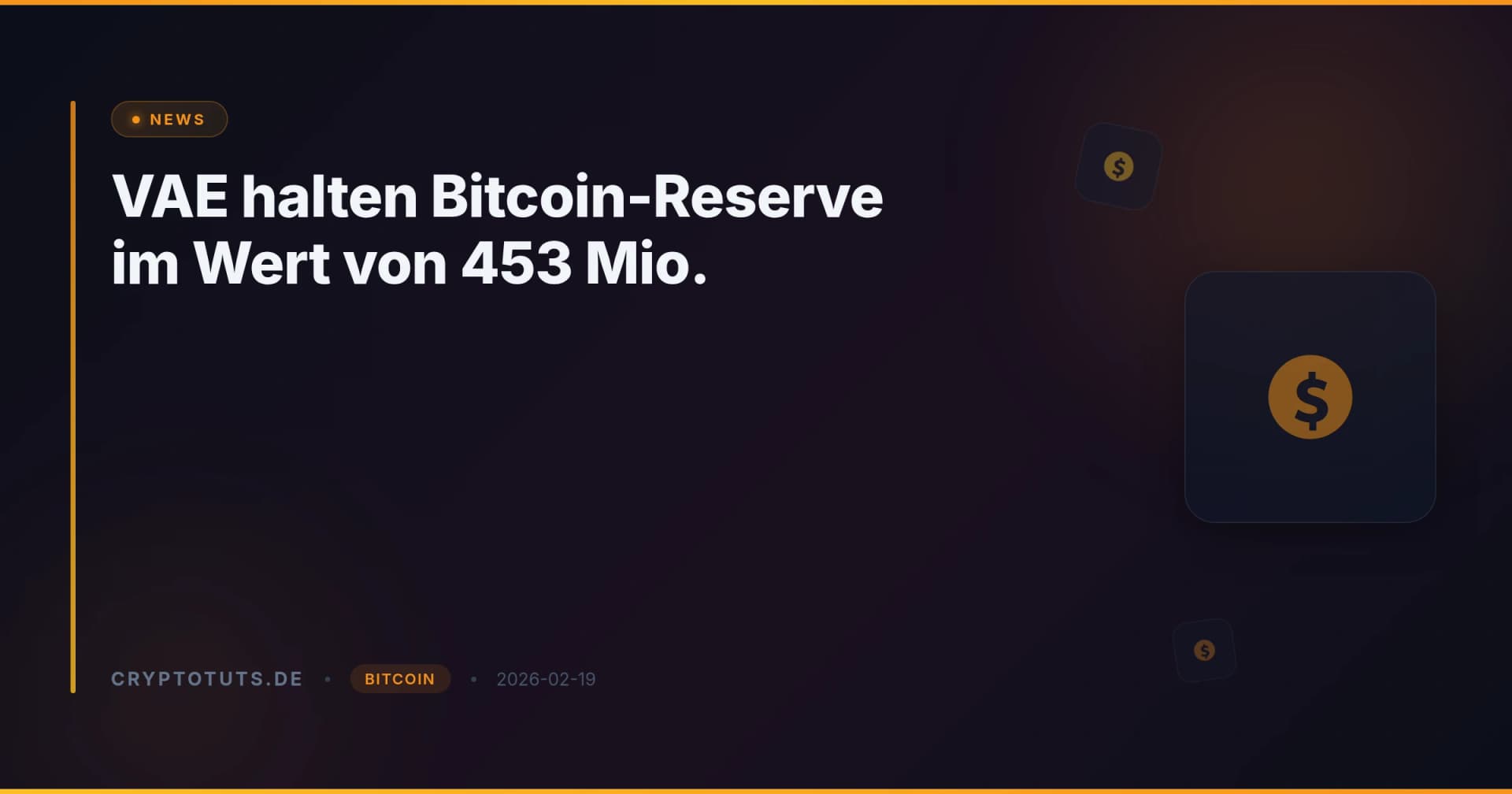 VAE halten Bitcoin-Reserve im Wert von 453 Mio.