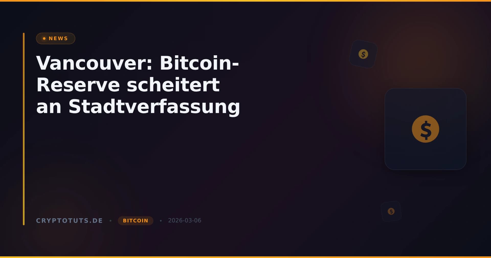 Vancouver: Bitcoin-Reserve scheitert an Stadtverfassung