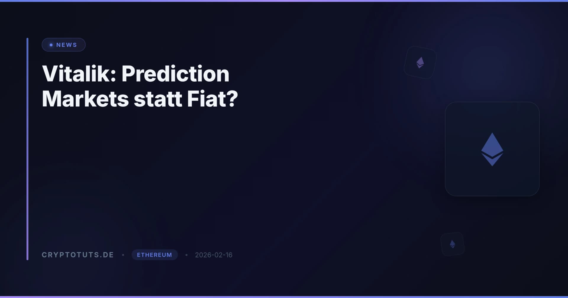 Vitalik: Prediction Markets statt Fiat?