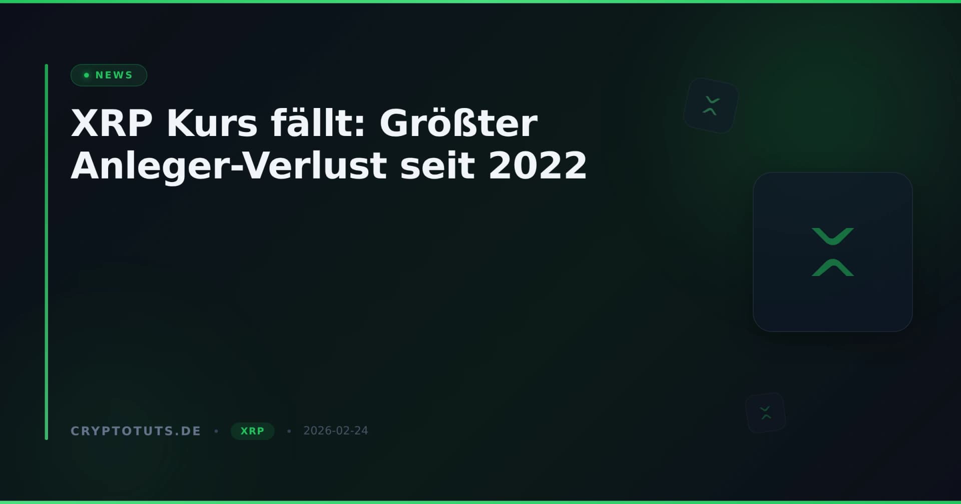 XRP Kurs fällt: Größter Anleger-Verlust seit 2022