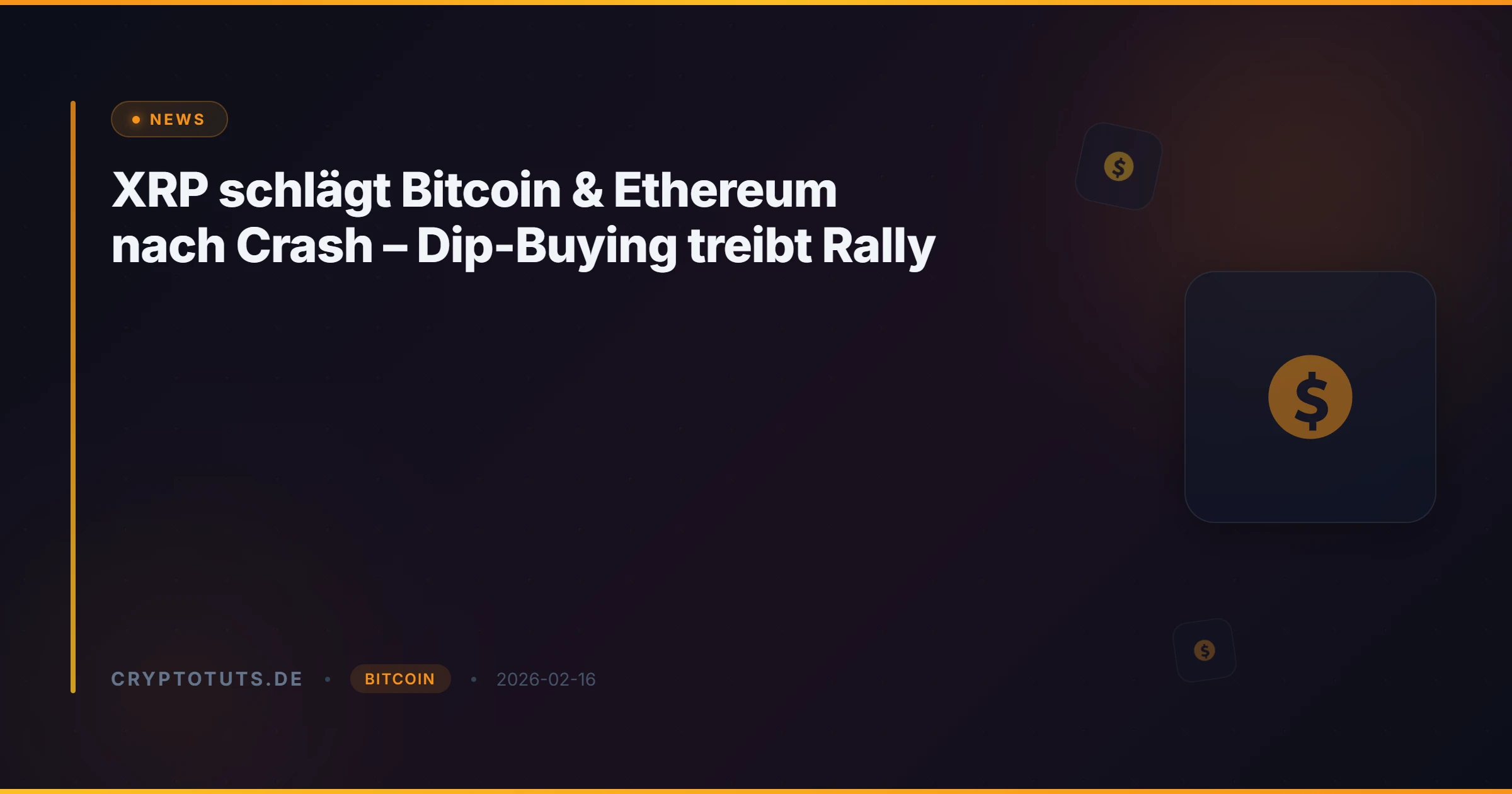 XRP schlägt BTC & ETH nach Crash – Dip-Rally 2026
